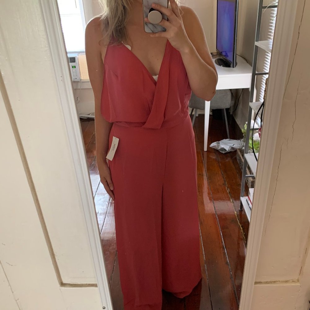 Shellsea Rose Colored Wide Leg Jumpsuit - Picture 2 of 6